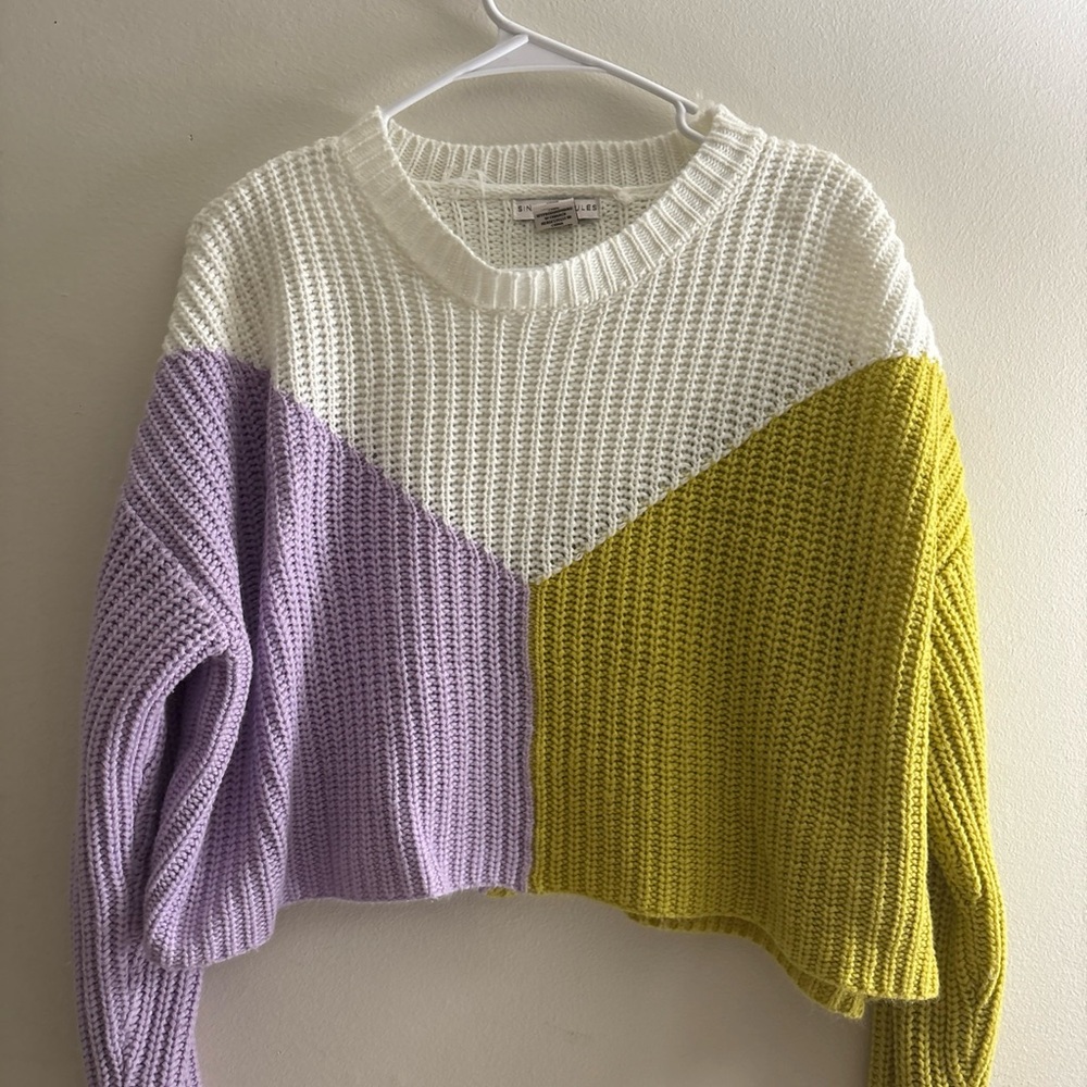 Vibrant Colorblock Crew Neck Sweater